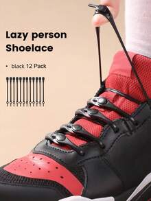 12pcs Unisex Slouchy No-Tie Elastic Shoelaces, Stretchy Fashion Convenient Locking Laces For Sports Shoes And Casual Shoes - Multicolor - View 8