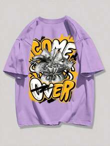 Compatible With The Manfinity Dauomo Men's Cartoon Print Crew Neck Short Sleeve T-Shirt, For Summer. - 多色 17 - 查看 2