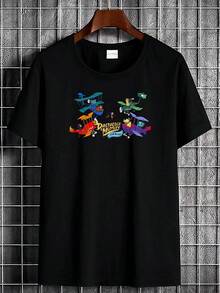 Classic Vintage-Style T-Shirt Featuring The Cartoon Characters Dastardly And Muttley In Their Flying Machines. This Soft And Breathable Urban Wear Is Designed For Men, Offering A Stylish And Slightly Unisex Casual Garment That Is Versatile And Comfortable. - [Banc] - View 7