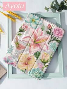 Ốp lưng họa tiết da báo tương thích với iPad 10.2 inch 2021/2020 thế hệ thứ 9/8, tương thích với Samsung Galaxy Tab A8 10.5 inch 2022, tương thích với Matepad 10.4/ Tab Cover, có ngăn đựng bút, hỗ trợ chức năng tự động bật/tắt màn hình khi đóng nắp. - Nhiều màu - Xem 3