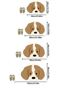 1件裝可愛比格犬造型不對稱區域地毯，春夏季可愛地毯，臥室裝飾地毯，小地毯，地毯，家居裝飾，客廳地毯，臥室地毯，可水洗戶外地毯 - 彩色 - 查看 6