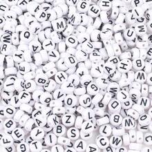 100/500/1000颗字母珠，用于珠宝制作DIY串珠字母图案时尚名字手链项链，女士手工艺品小本生意用品 - 字母珠 - 查看 3