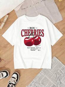 Casual de las mujeres manga corta redonda cuello caído hombro largo Regular de tejido de punto T-Shirt YQSZ - Blanco - Ver 4