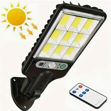 1 pieza Luz de pared solar LED súper brillante de 800mAh con sensor de movimiento, 3 modos de iluminación, luz de para jardín exterior, alimentada por energía solar para patio, calle y alumbrado comercial, lámpara solar para exteriores - Luces solares - Ver 3