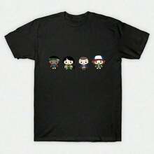 Fremde TH; Camiseta InGs 100% AlgodóN, Manga Corta, Camiseta Casual Para Hombre, Camiseta Con Estampado Divertido De AlieníGena, Regalos Para El DíA Del Padre, Cuello Redondo, Camiseta Para PapáS, Adecuada Para Actividades Al Aire Libre, Corte Holgado, Ideal Para Reuniones Diarias, Camiseta Deportiva Y Casual Para Hombres Y Mujeres, Ligera, Transpirable, Camiseta 100% AlgodóN - Corte Regular, Cuello Redondo, Ropa Casual. - Negro - Ver 1