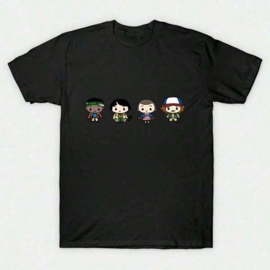Fremde TH; Camiseta InGs 100% AlgodóN, Manga Corta, Camiseta Casual Para Hombre, Camiseta Con Estampado Divertido De AlieníGena, Regalos Para El DíA Del Padre, Cuello Redondo, Camiseta Para PapáS, Adecuada Para Actividades Al Aire Libre, Corte Holgado, Ideal Para Reuniones Diarias, Camiseta Deportiva Y Casual Para Hombres Y Mujeres, Ligera, Transpirable, Camiseta 100% AlgodóN - Corte Regular, Cuello Redondo, Ropa Casual. - Negro - Ver 1