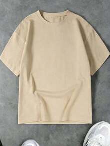 Coolqubz Camiseta de Manga Corta con Cuello Redondo Casual y a la Moda para Adolescentes - Blanco - Ver 4