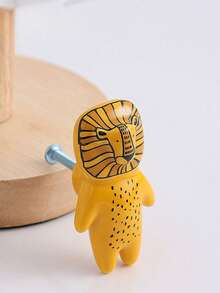 1pc Cartoon Animal Ceramic Cabinet Knob, Cute Children's Room Decor Single Hole Ceramic Vintage Drawer Pull - Multicolor - View 11