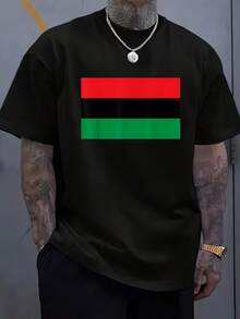 Camiseta Pan Africana con Mapa de la Bandera de África, Camiseta para Hombre de Corte Relajado, Ropa para Todas las Temporadas, Transpirable, Absorbe el Sudor y Suave, Adecuada para Viajes Diarios, para Relajarse en Casa y para Uso Casual.Camisetas de Estilo Urbano para la Fiesta de Año Nuevo 2026 - Negro - Ver 7