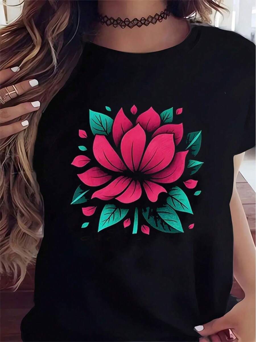 T-shirts pour femmes - Noir - Voir 1