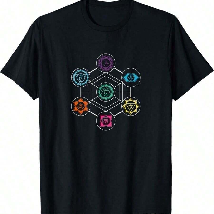Short-Sleeved T-Shirt By Pusuraito, 100% Cotton - Black 15 - View 1