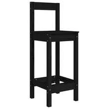 vidaXL Tabourets de bar, lot de 2, noirs, 40 x 41,5 x 112 cm, en pin massif. Idéaux pour les restaurants, les bureaux, les jardins et les réceptions. Ce produit comprend uniquement les tabourets ; les tables ne sont pas incluses. Un meuble classique et de grande qualité. - Noir - Voir 2