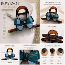 1pc Blue Bow Cute Hair Clip,Bohemian Style Summer Beach Hair Accessory,Suitable For Daily Wear,Hair Accessories For Women - Multicolor - View 8