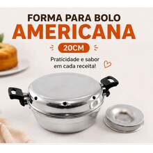 Forma para bolo Americana - Cinza - Visão 2