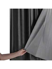 Blackout Curtain, Blocks 100% Of Sunlight, 2.20 X 1.30 M, For Living Room/Bedroom, Various Colors, Exclusive - 新黑 - 查看 2