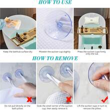 YUET Anti-Slip Non-Slip Bathtub Pillow Home Spa Bath Inflatable Cushion Head Neck Back Shoulders Rest Relax Suction Cup Bathroom Support For Hot Tub Luxurious Headrest - White - View 5