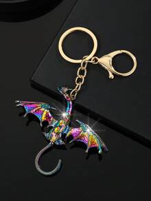 1pc Fashionable European And American Exaggerated Personalized New Cartoon Colorful Dragon Keychain Pendant Accessory, Suitable For Men And Women Car Keys, Bags Decoration - Vibrant Colors - View 15
