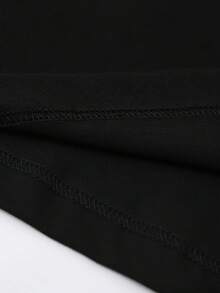 Camiseta de Hombre con Estampado de Moda, Top Casual Cómodo de Verano, Camisa de Manga Corta Adecuada para Actividades Diarias - Negro - Ver 6