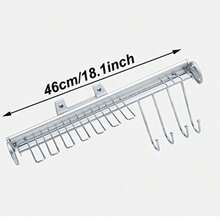 Estante de Almacenamiento para cinturón de Corbata extraíble para Armario, Soporte para Colgar Corbatas con riel Deslizante, Marco de Metal 11 Pares - Negro - Ver 5