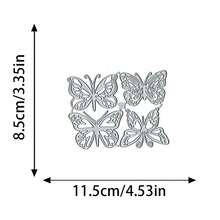 1个空心蝴蝶，3D蝴蝶金属模具，DIY剪贴簿相册装饰卡片切割模板，手工卡片制作压花工具 - 蝴蝶(11.5*8.5cm) - 查看 14