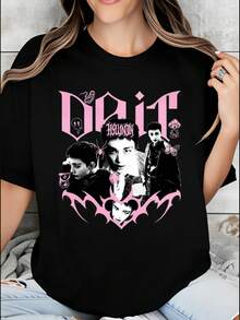 Add - Add - Camiseta Retro Stable World Celebration para Mujer playeras de hombre playeras oversize de mujer y2k camisa de mujer camisa blusa casual mujer blusa elegante mujer ofertas - Negro - Ver 6