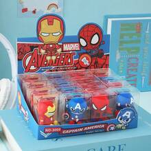 1pc Cartoon Super Hero Figure Pencil Sharpener, Red Spider/Black Spider Silicone Sharpener, Back To School Stationery - Multicolor - View 7