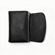 Suphiar New Minimalist PU Wallet Short Style Fashion Women's Soft Leather Texture Clutch Bag Large Capacity Storage Purse,Wallets For Man - Black - View 4