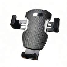 Soporte universal para teléfono con rejilla redonda, montaje de coche con bloqueo automático, duradero de ABS + silicona, se adapta a los modelos C/E-Class y otros vehículos con rejillas de ventilación redondas - A - Ver 8