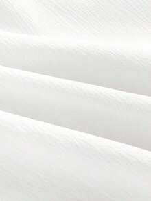 Top de tirantes con volantes y pliegues de color rosa dulce para mujer, top corto de verano - Blanco 2 - Ver 4