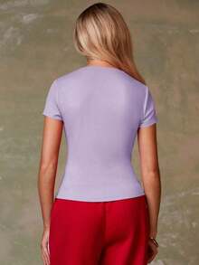 Cárdigan rojo casual para mujer - Morado - Ver 6