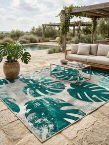 1PC Rug, Carpet, Area Rug, Door Mat, Nordic Modern Plant Distressed Leaf Pattern Outdoor Carpet, Suitable For Entryway, Balcony, Garden, Outdoor, Yard, Living Room, All Seasons Soft Machine Washable Rug Mat, Home Decor - Multicolor 1 - View 6