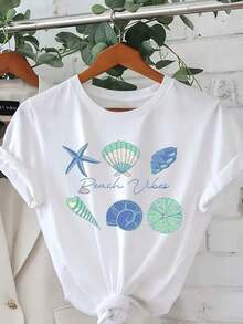 1 Piece, Women's Plus Size Short Sleeve T-Shirt - Casual Round Neck Blouse - Suitable Top For Spring, Summer And Autumn, Machine Washable Casual Wear, Convenient Size Clothing (No Hem Adjustments) 180g 100% Cotton - 白色 - 查看 1