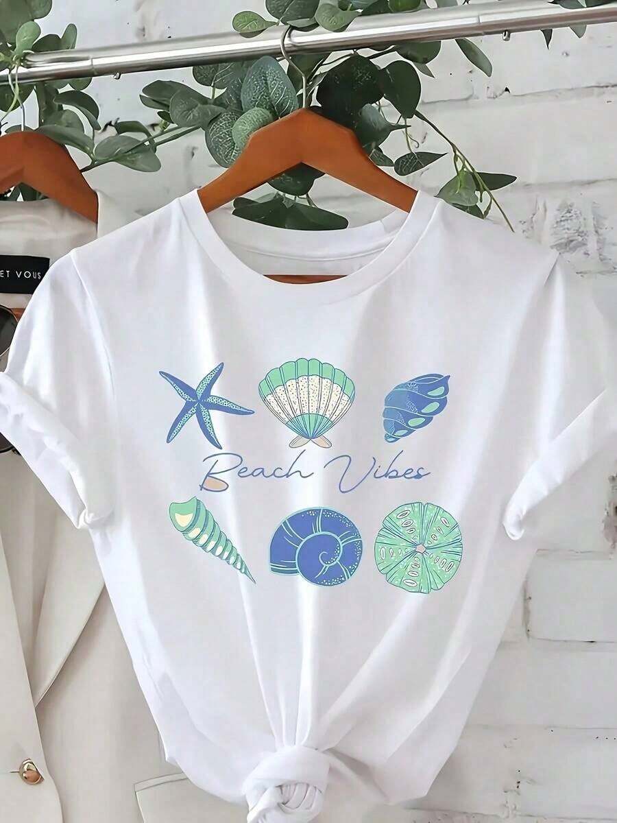 1 Piece, Women's Plus Size Short Sleeve T-Shirt - Casual Round Neck Blouse - Suitable Top For Spring, Summer And Autumn, Machine Washable Casual Wear, Convenient Size Clothing (No Hem Adjustments) 180g 100% Cotton - 白色 - 查看 1