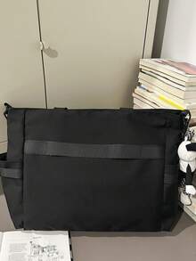 大容量学院风尼龙手提包，女士钱包，多口袋工作服单肩包，轻便通勤单肩包，多功能斜挎包，适合少女、女性、大学生、年轻职业人士和白领，适用于办公室、大学、工作、商务、通勤、购物、约会、户外活动、旅行、徒步旅行，是送给女性的理想礼物。 - 彩色 - 查看 9