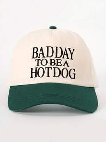 1顶绣有“BADDAY”字样的撞色棒球帽，可调节户外防晒休闲帽，适合春秋季旅行、海滩，男女通用，Y2K风格，适合年轻人 - 彩色 - 查看 6