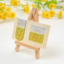 1 chiếc kẹp sách từ tính hai mặt hình vẽ trang nhã, tươi mới, dùng để ghi chú khi đọc sách cho học sinh. - mảnh đơn - Xem 6