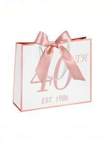 Bolsas de papel de regalo conmemorativas para cumpleaños 18/30/40/50/60/70, adecuadas para hombres y mujeres, elegantes bolsas de papel de regalo negras y doradas, bolsas de compras para regalos de fiesta de aniversario, decoración de bolsas de compras para envolver regalos - Multicolor 3 - Ver 16