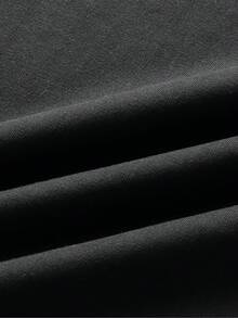 200g Cotton T-Shirt - Short Sleeve, Crew Neck, Regular Fit, Unique Print, Ideal For Casual Wear And Outdoor Fashion - 黑色 - 查看 4