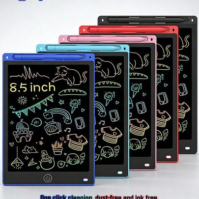 5pcs/Set, 5 Colors Available | 8.5 Inch LCD Drawing Tablet | Reusable, No Blue Light, One-Click Erase Drawing Board, Suitable For 3-8 Years Old Children Literacy, Expressing Children's Imagination, Best For School Gifts And Party Gifts | Beach Toys