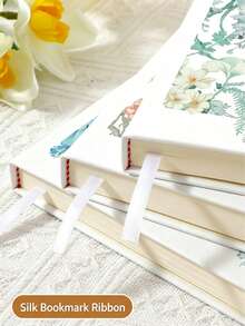 Sổ tay kẻ dòng A5, họa tiết hoa lá, phong cách Ins dành cho học sinh, nhật ký thẩm mỹ nữ tính. - A5 - Xem 4