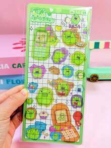 Pegatinas minimalistas de línea de unicolor, pegatinas decorativas elegantes y elegantes para scrapbooking, manualidades, uso diario, festivales y ceremonias - Multicolor - Ver 7