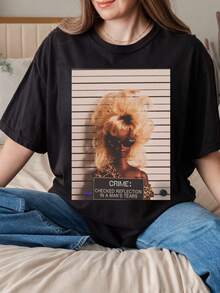Graphic Tee, Y2K Style,  Cotton T Shirt camisetas para hombre playeras de hombre ropa hombre conjunto de hombre playera de hombre cosas de hombre vestido casuales para mujer conjuntos de mujer blusas elegantes camisetas para mujer vestido de mujer - Negro - Ver 1