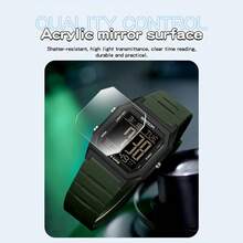 SANDA. Men's Digital Sports Watch, Silicone Strap Waterproof Electronic Wrist Watch, Multifunctional Luminous Display Watch For Outdoor Sports Daily Wear - 6355J - View 7