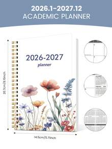2026-2027 年月度计划本，两年期月度周度日计划笔记本，日历日程本，保持井然有序、高效工作，学习及办公用品 - A5 - 查看 4