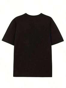 Summer TopsWomen Cruise Vacation Countdown Is Over Its Cruise Time Ship Palm Tree Sun Design Pure Cotton Women Casual Round Neck T Shirt Soft Comfortable Stretch Fabric Suitable For Travel Holiday Daily Wear Four Seasons Wear Festival Wear Casual StyleLoose And ComfortableSummer Clothes Summer Tops - 黑色 - 查看 2