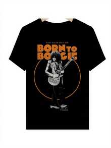 Camiseta Vintage de la Banda de Rock T-Rex de Marc Bolan - Diseño Gráfico del Álbum Born to Run y Pose de Guitarra, Marc Bolan con Diseño T-REX, Camiseta Negra Unisex para Hombres y Mujeres (Tallas S-5XL), Ropa Retro para Fanáticos de la Música de los 60s/70s. Una camiseta de manga corta adecuada para el hogar, uso diario, fiestas y viajes-perfecta como regalo para amigos o familiares. - Negro - Ver 6