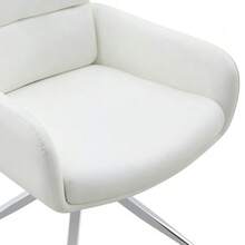 [2 Piece Set] European Lightweight Luxury Swivel Chair, 360° Sound Rotating, 2-Piece Set For Dining Rooms / Relaxation Areas. - Silver - View 10