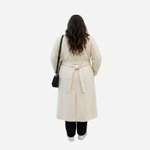 Plus Size Long Wool Overcoat With Belt Sbtpl-009 - Màu be - Xem 3