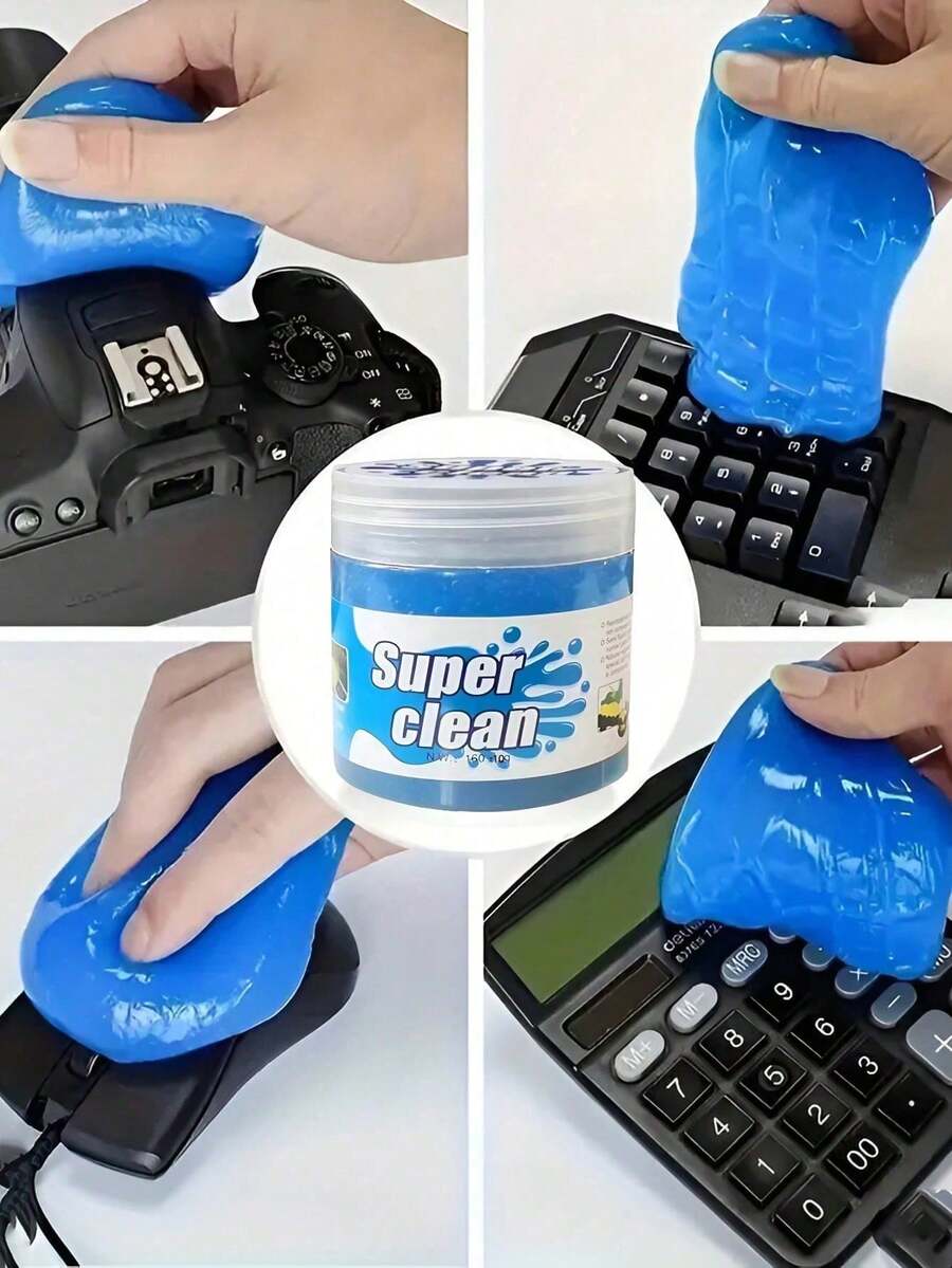 Gel vệ sinh ô tô, gel mềm tái sử dụng để loại bỏ bụi bẩn, công cụ vệ sinh đa năng không dùng điện cho bàn phím, nội thất ô tô, cửa gió điều hòa và sử dụng trong gia đình – cao su vệ sinh ma thuật để làm sạch hiệu quả đồ dùng gia đình và phương tiện - Một kích cỡ phù hợp cho tất cả - Xem 1