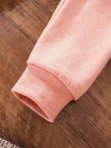Toddler Cartoon Print Hooded Sweatshirt - Pink - View 5